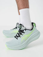 Asics Gel-Nimbus 26 Running Shoe (Cool Grey / Lime Green / Black)