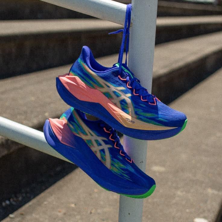 Asics Superblast Running Shoe (Deep Blue / Peach / Multi Color)