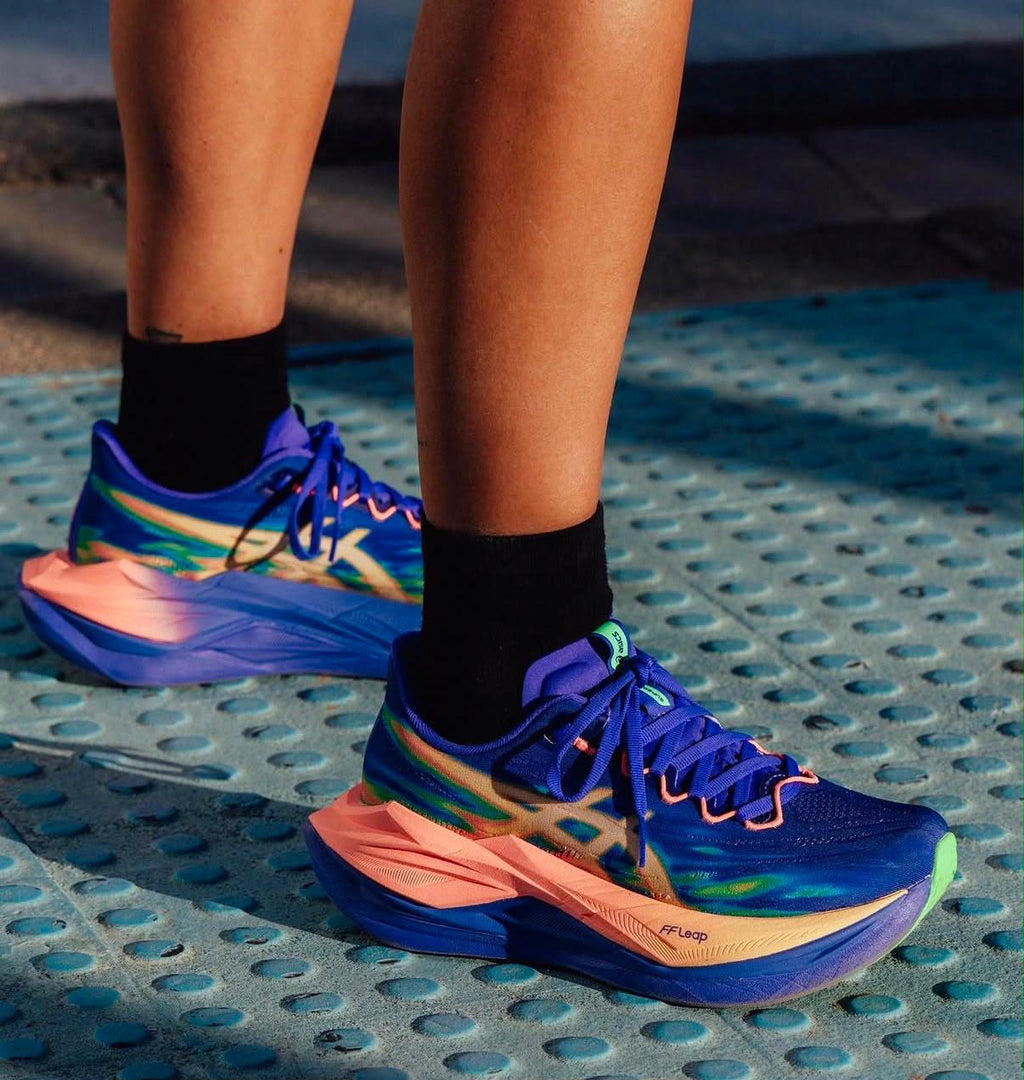 Asics Superblast Running Shoe (Deep Blue / Peach / Multi Color)