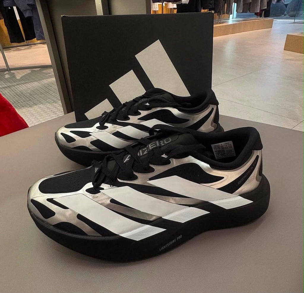 adidas Adizero Adios Pro 3 Running Shoe (Core Black / Metallic Silver / Cloud White)