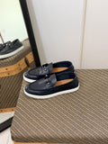 Christian Louboutin Spooky Leather Loafers (Navy Blue)