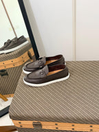 Christian Louboutin Spooky Leather Loafers (Dark Brown / Espresso)
