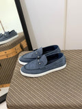 Christian Louboutin Spooky Suede Loafers (Navy Blue)