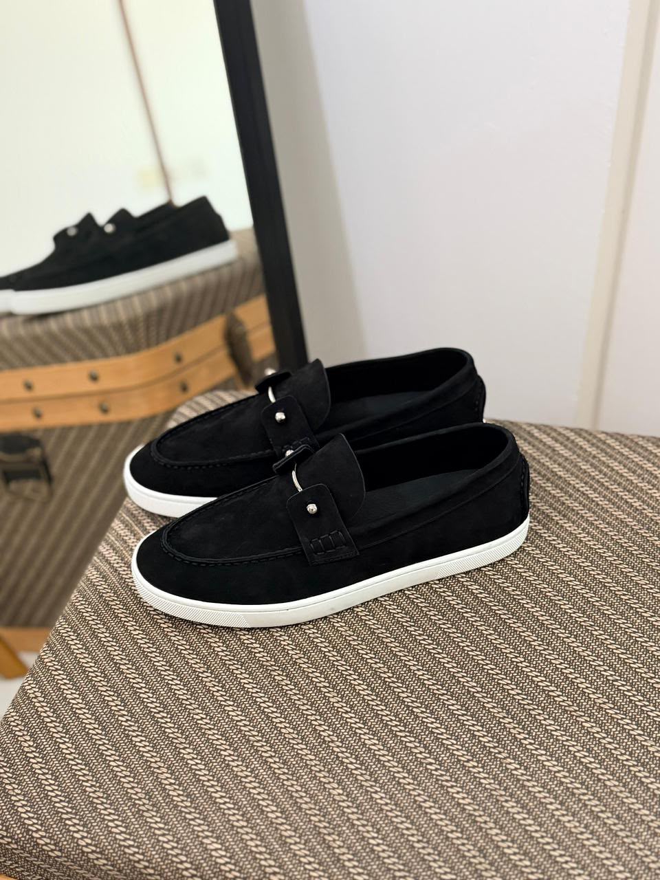 Christian Louboutin Spooky Suede Loafers (Black)