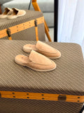 Loro Piana  Summer Walk Suede Mule Loafers (Tan / Light Camel)