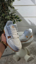 Louis Vuitton Trainer Sneaker – White &amp; Orange Edition