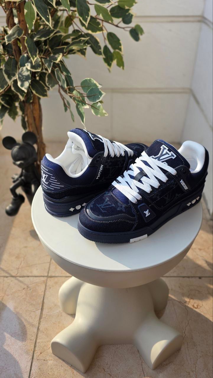 Louis Vuitton Navy Monogram Sneakers