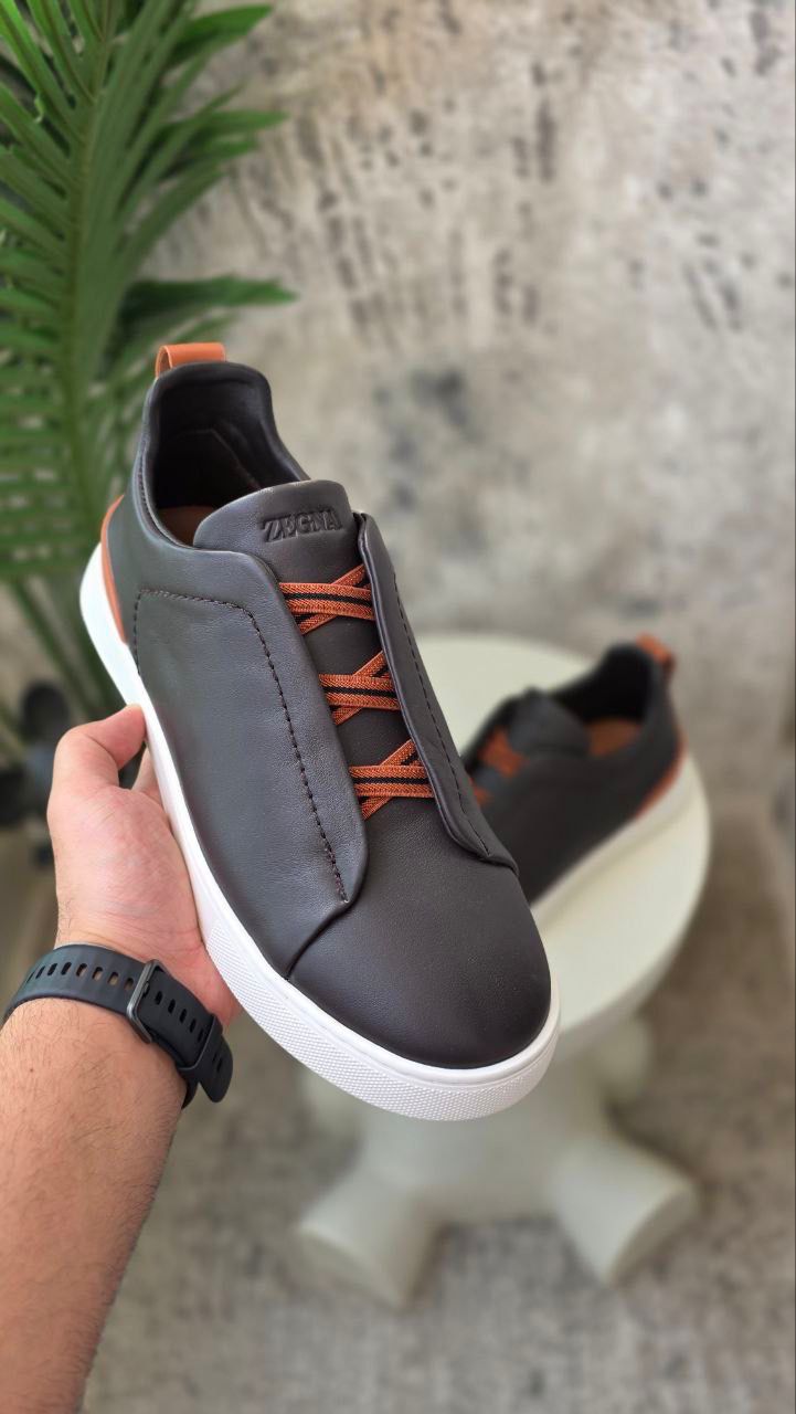 ZEGNA Triple Stitch™ Leather Sneaker
