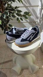 Hermes Grey and Black Suede Sneakers