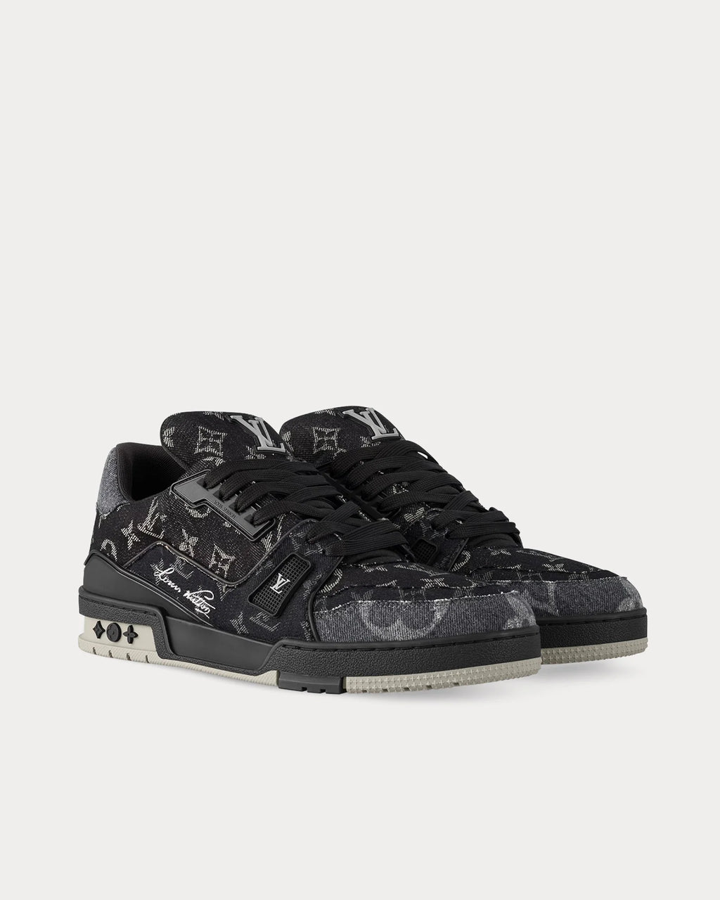 Louis Vuitton – LV Trainer Monogram Denim Black Low Top Sneakers