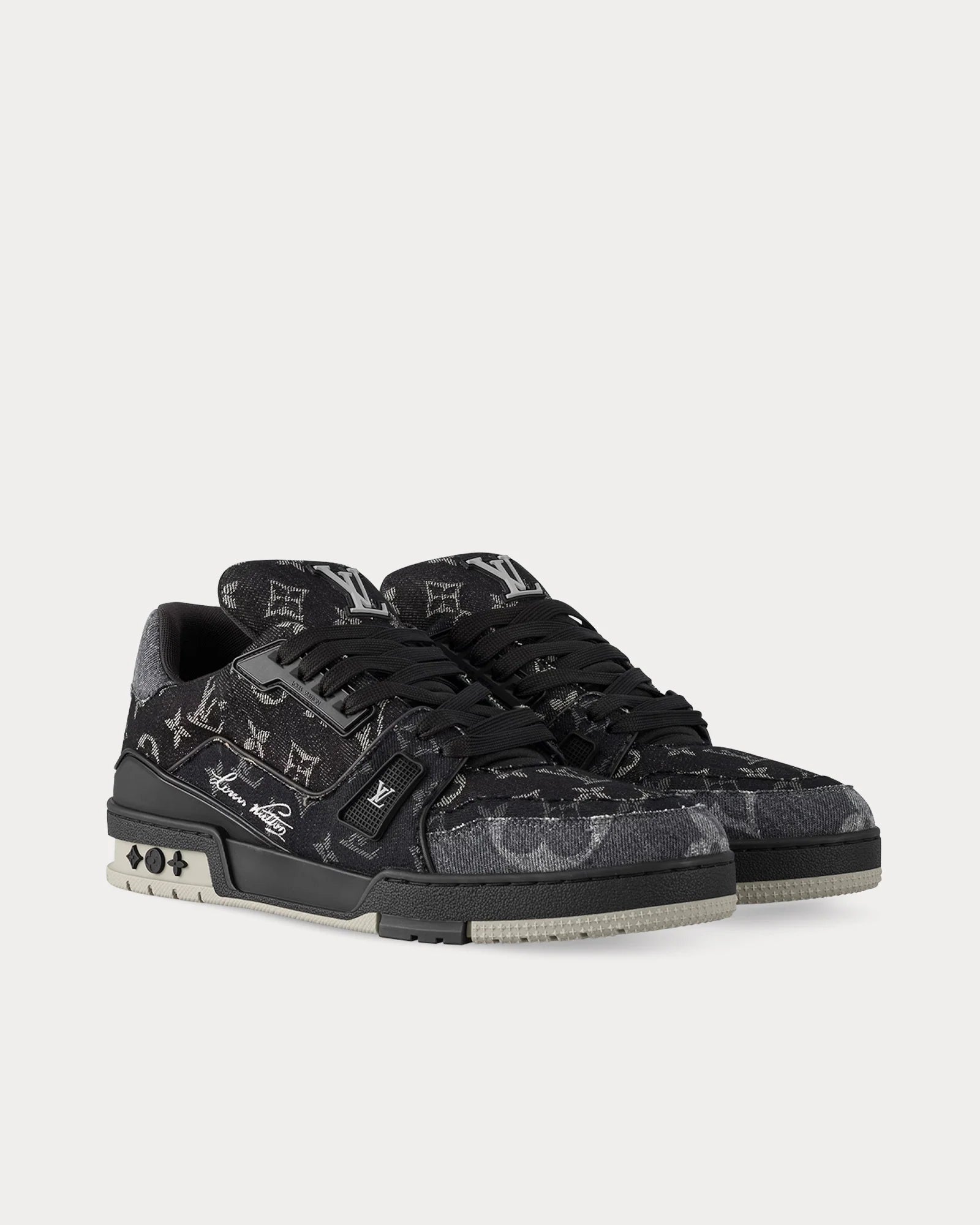 Louis Vuitton – LV Trainer Monogram Denim Black Low Top Sneakers